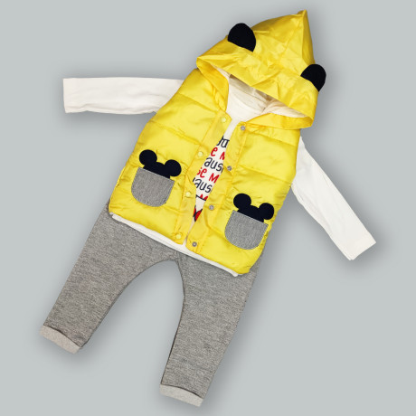 Детский костюм тройка "Мышонок" желтый