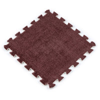 Пол-пазл плюшевый КОРИЧНЕВЫЙ 30*30*1cm (D) SW-00002082