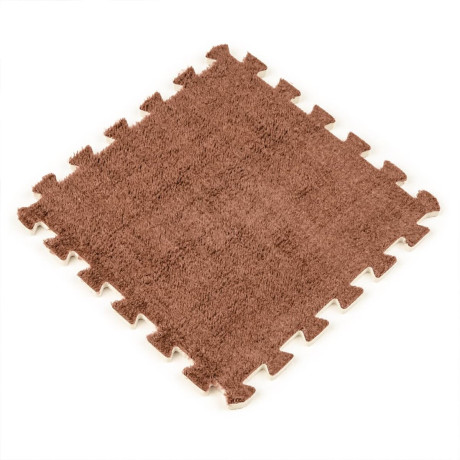 Підлога-пазл плюшевий 30х30х1см Коричневий (D) SW-00002082
